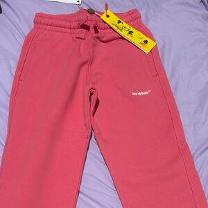 Off-White Kids Rose Pink Jogger Sweatpants